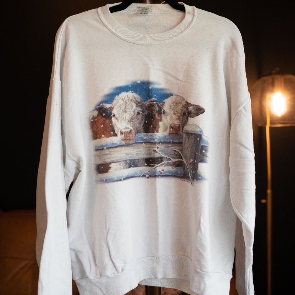 Cow crewneck